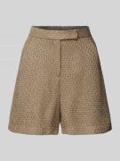 MORE Wide Leg Shorts in Bouclé-Optik in Camel, Größe 34