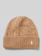 POLO RALPH LAUREN Beanie mit Label-Stitching in Camel, Größe 1