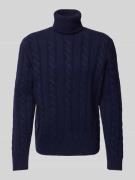 POLO RALPH LAUREN Strickpullover mit Rollkragen in Marine, Größe L