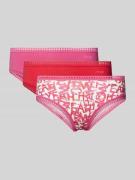 Sloggi Hipster mit Spitzenbesatz Modell 'GO CRUSH' im 3er-Pack in Pink...