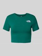 The North Face Cropped T-Shirt mit Label-Stitching in Gruen, Größe L