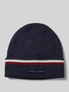 Tommy Hilfiger Strickmütze mit Label-Patch Modell 'LOVE SOLID' in Mari...