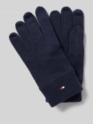 Tommy Hilfiger Handschuhe mit Logo-Stitching in Marine, Größe 1