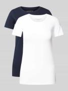 TOMMY HILFIGER T-Shirt mit Rundhalsausschnitt im 2er-Pack in Dunkelbla...