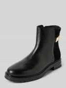 Tommy Hilfiger Lederboots mit Label-Applikation in Black, Größe 36