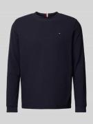 Tommy Hilfiger Regular Fit Longsleeve mit Label-Stitching in Marine, G...