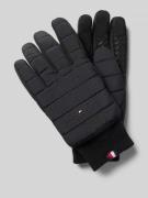 Tommy Hilfiger Handschuhe mit Label-Detail Modell 'ESTABLISHED' in Bla...