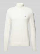 Tommy Hilfiger Rollkragenpullover mit Logo-Stitching Modell 'PIMA' in ...