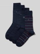 Tommy Hilfiger Socken mit Label-Details im 4er-Pack in Marine, Größe 3...