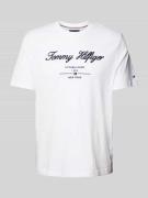 Tommy Hilfiger T-Shirt mit Label-Stitching in Weiss, Größe L