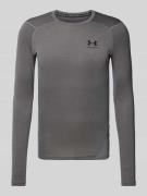 Under Armour Longsleeve mit Label-Print in Hellgrau, Größe L