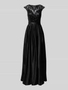 Unique Abendkleid mit Rundhalsausschnitt in Black, Größe 38