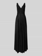 Unique Abendkleid mit Häkelspitze in Black, Größe 38