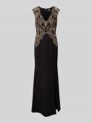 Adrianna Papell Abendkleid mit V-Ausschnitt und Pailletten in Black, G...