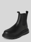 ARMANI EXCHANGE Boots aus Leder mit elastischen Einsätzen Modell 'Angr...