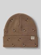 Barts Beanie mit Label-Detail Modell 'VINSON' in Beige, Größe 1