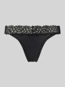 Calvin Klein Underwear String mit Spitzenbesatz in Black, Größe L