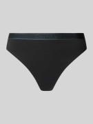 Calvin Klein Underwear String mit Label-Bund in Black, Größe L