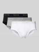 Calvin Klein Underwear Slip mit Label-Bund im 3er-Pack in Hellgrau, Gr...