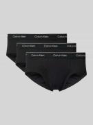 Calvin Klein Underwear Slip mit Label-Bund im 3er-Pack in Black, Größe...