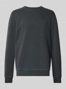 G-Star Raw Sweatshirt mit Label-Stitching in Anthrazit, Größe L