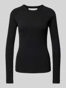 G-Star Raw Slim Fit Longsleeve in Ripp-Optik in Black, Größe L