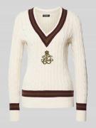 Lauren Ralph Lauren Strickpullover mit V-Ausschnitt Modell 'MEREN' in ...