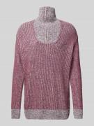 Scotch & Soda Strickpullover mit Stehkragen in Purple, Größe L