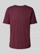 Scotch & Soda T-Shirt mit Logo-Stitching in Bordeaux, Größe L