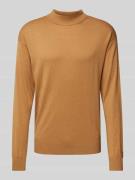 Scotch & Soda Strickpullover mit Stehkragen Modell 'CORE' in Camel, Gr...