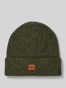 camel active Beanie mit Logo-Badge in Oliv, Größe 1