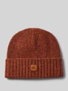 camel active Beanie aus Woll-Mix mit Label-Patch in Rot Melange, Größe...