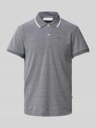 Casual Friday Slim Fit Poloshirt mit Logo-Stitching Modell 'TRISTAN' i...