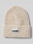 Drykorn Beanie mit Label-Patch Modell 'SEANIA' in Sand, Größe 1