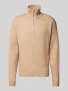 Jack & Jones Troyer mit gerippten Abschlüssen Modell 'OLLIE' in Beige,...