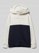 Jack & Jones Hoodie mit Label-Print Modell 'STAR' in Hellgrau Melange,...