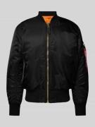 Alpha Industries Bomberjacke mit Stehkragen in Black, Größe L