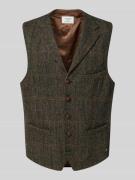 Carl Gross Harris Tweed Weste mit Brustleistentasche Modell 'Warner' i...