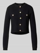 Vero Moda Strickjacke mit Rundhalsausschnitt Modell 'Saba' in Black, G...