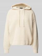 Vero Moda Gerippter Pullover mit Kapuze Modell 'NEAT' in Offwhite, Grö...