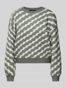 Vero Moda Strickpullover mit diagonalem Streifenmuster Modell 'LARA' i...