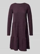 Vila Knielanges Strickkleid im Stufen-Look Modell 'ELITA' in Violett, ...