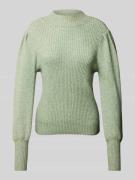 Only Strickpullover mit Stehkragen Modell 'KATIA' in Schilf Melange, G...