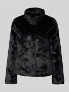 Only Regular Fit Webpelzjacke mit Stehkragen Modell 'NEWVIDA' in Black...