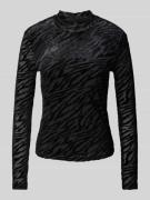 Only Langarmshirt mit Animal-Muster aus Mesh Modell 'ELIANA' in Black,...