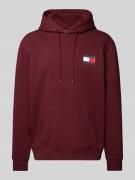 Tommy Jeans Hoodie mit Label-Print Modell 'ESSENTIAL' in Bordeaux, Grö...