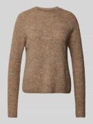 Pieces Regular Fit Strickpullover aus Rippstrick Modell 'ELLEN' in Mit...