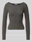 Noisy May Strickpullover mit U-Boot-Ausschnitt Modell 'FINA' in Black,...