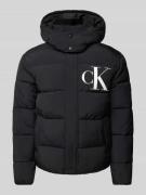 Calvin Klein Jeans Steppjacke mit Logo-Print in Black, Größe L