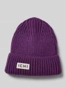 ICHI Beanie mit Label-Patch Modell 'EMMA' in Lila, Größe 1